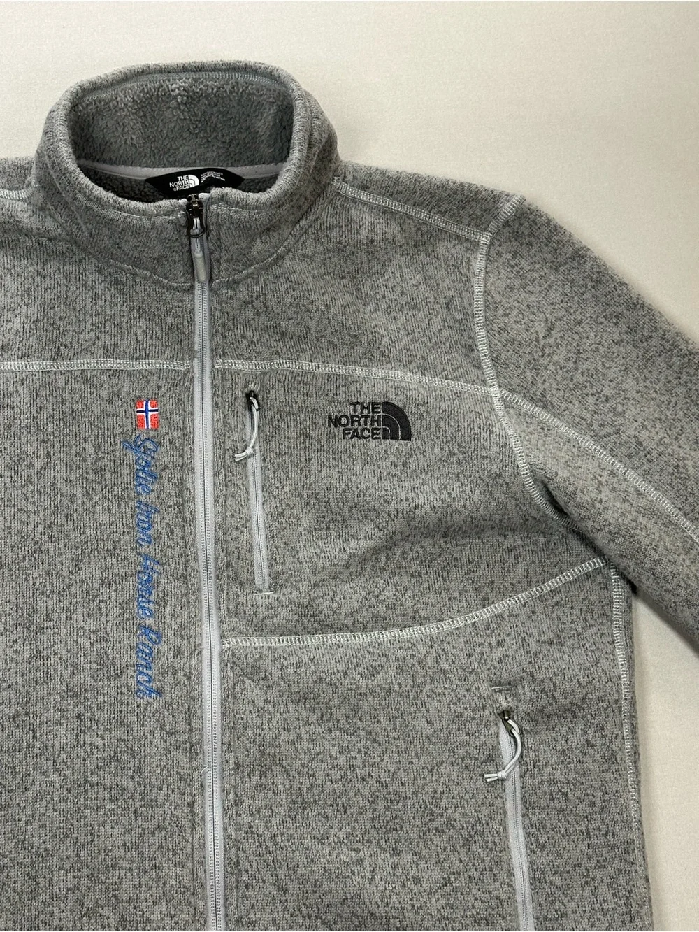 The North Face Fleece Zip-Up Jacket, Gordon Lyons, Brand Embroidered - Men Small